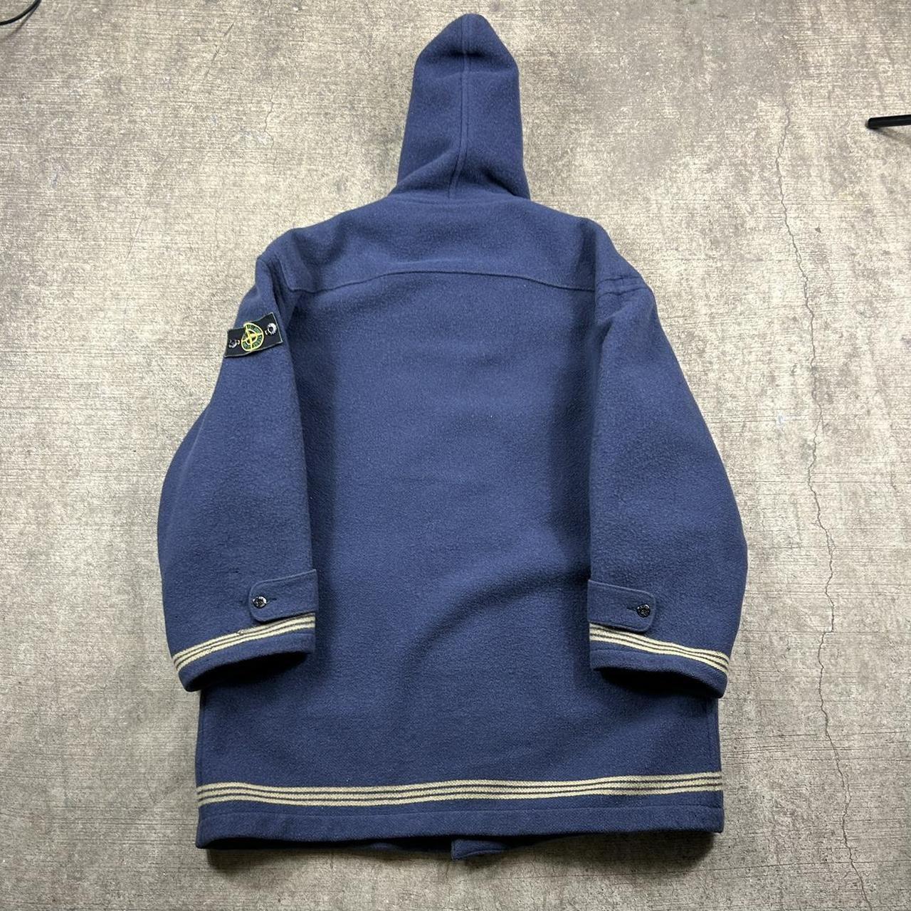 Vintage Stone Island Montgomery Duffle Coat Blue XL