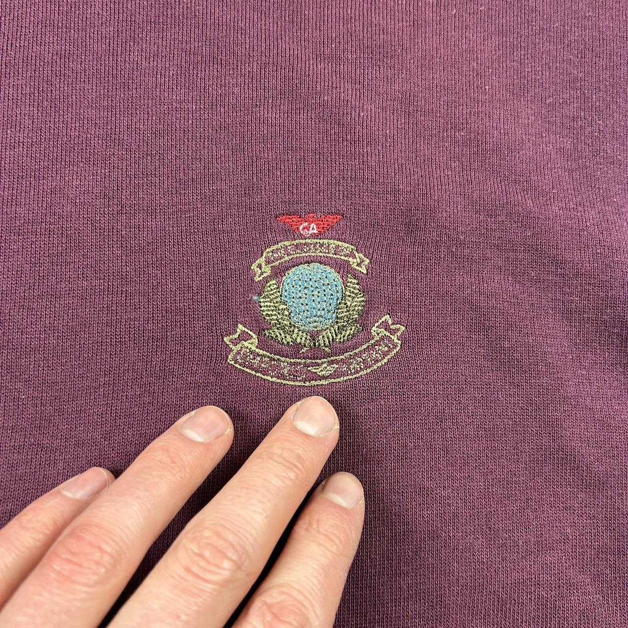 Vintage Armani Roll Neck Sweatshirt Purple L
