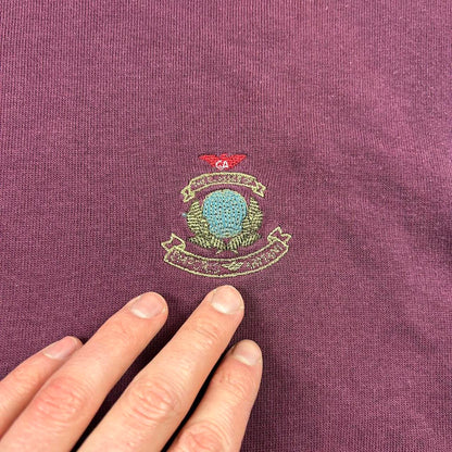 Vintage Armani Roll Neck Sweatshirt Purple L