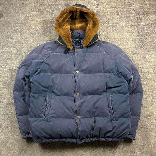 1991 CP Company Piuma D'Oca Down Jacket Navy Blue XL