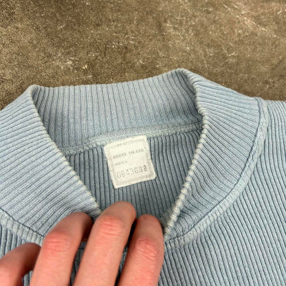 Vintage Stone Island Cotton Knitted Jumper Blue XL