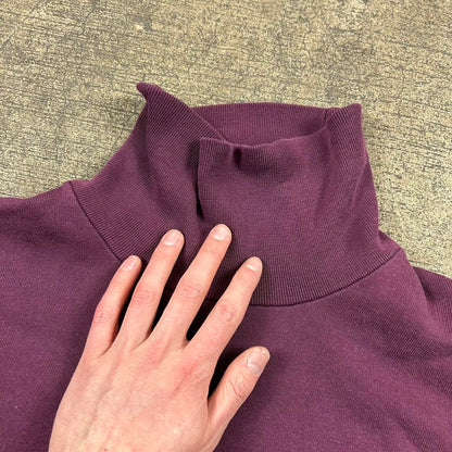 Vintage Armani Roll Neck Sweatshirt Purple L