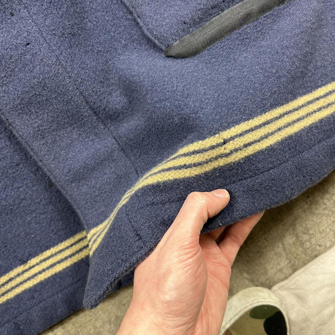 Vintage Stone Island Montgomery Duffle Coat Blue XL