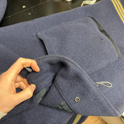 Vintage Stone Island Montgomery Duffle Coat Blue XL