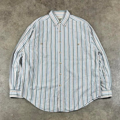 1990s Eddie Bauer Shirt Striped XL